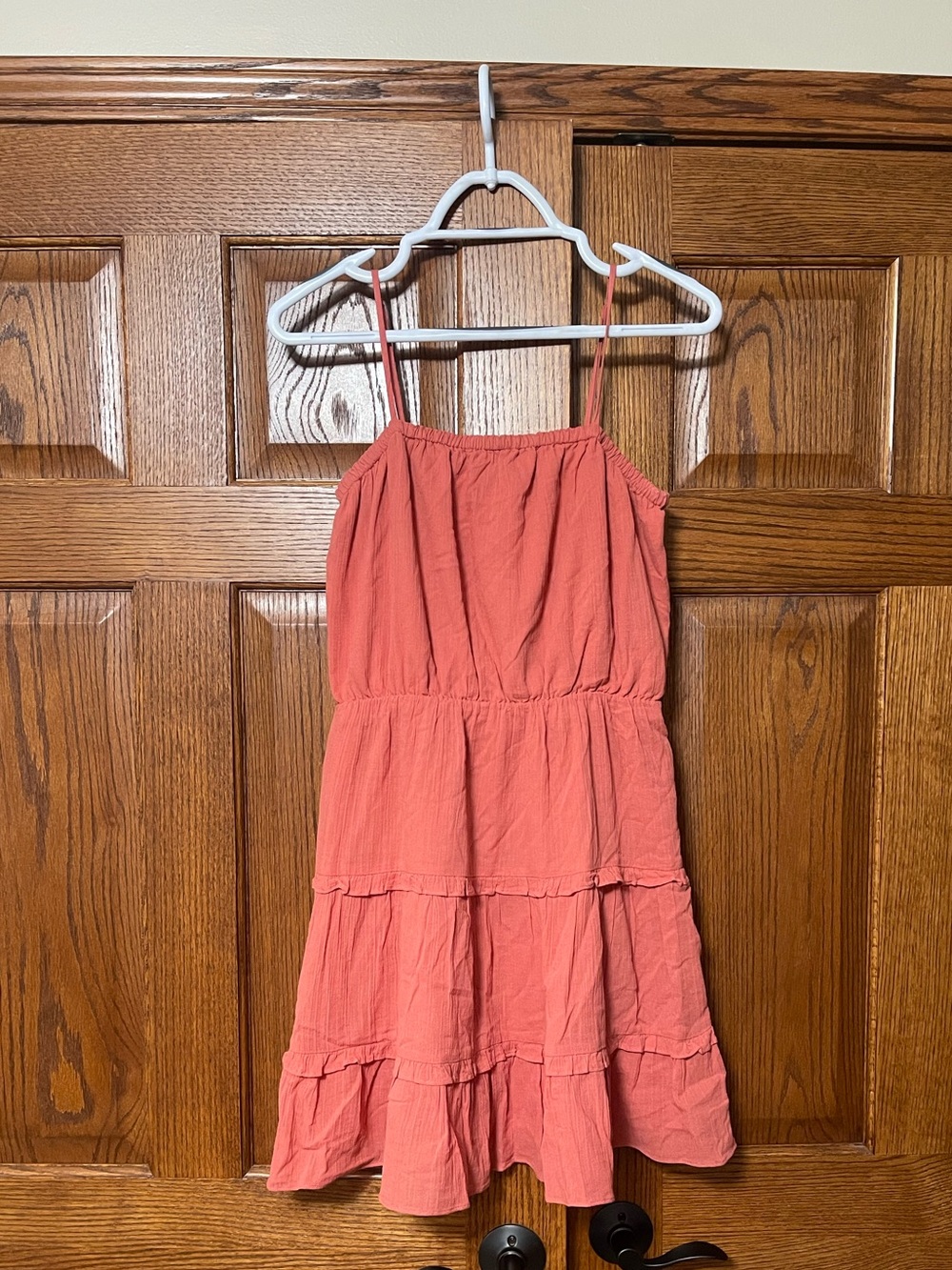 Express Coral Tiered Mini Dress - Size S